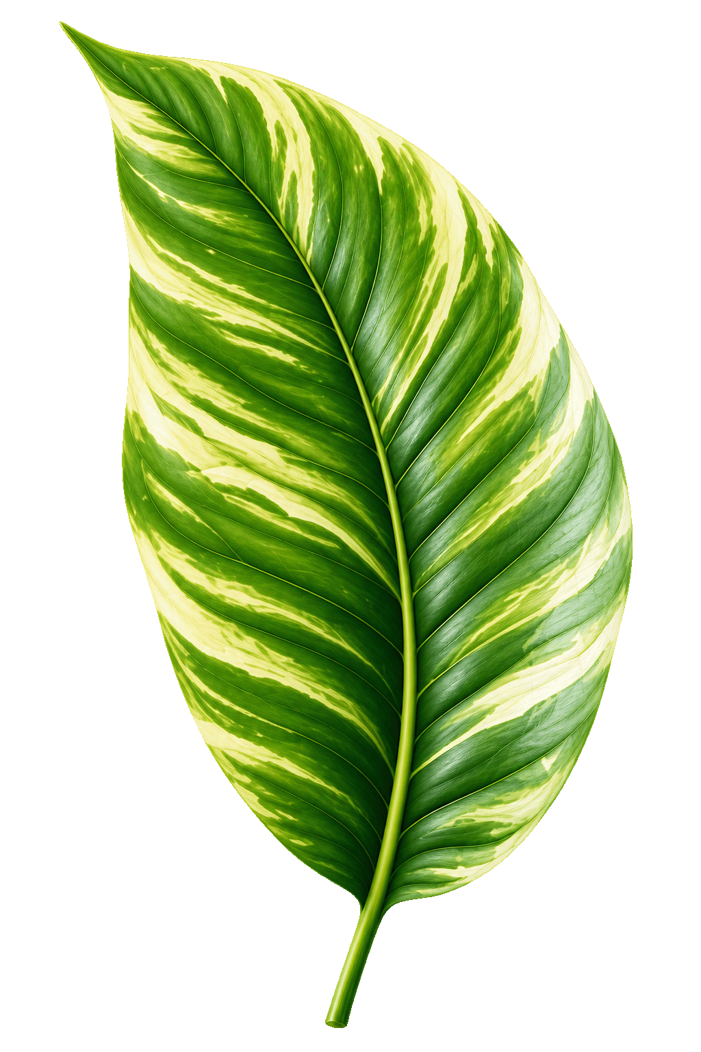 Variegated green leaf